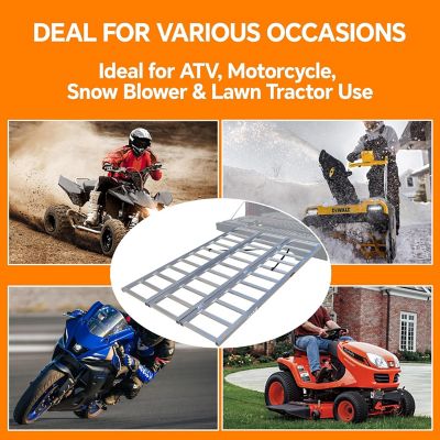 Image showing 8 th Rockland 1500 lb. Trifold Aluminum Ramp 84 x 55in.