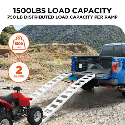 Image showing  1500 lb. Arched Aluminum Ramp 90 x 12in.