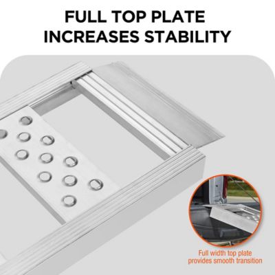 Image showing 5 th Rockland 1500 lb. Arched Aluminum Ramp 90 x 12in.