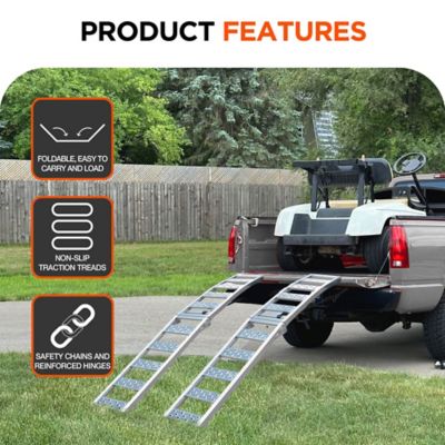 Image showing  1500 lb. Arched Aluminum Ramp 90 x 11in.