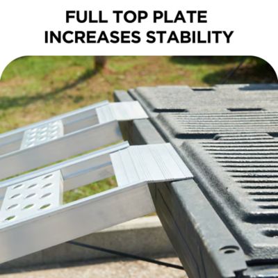 Image showing 6 th Rockland 1500 lb. Arched Aluminum Ramp 90 x 11in.