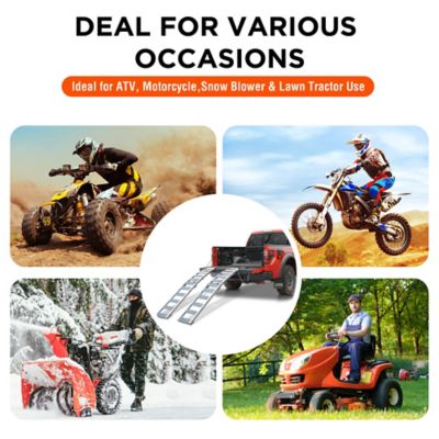 Image showing 8 th Rockland 1500 lb. Arched Aluminum Ramp 90 x 11in.