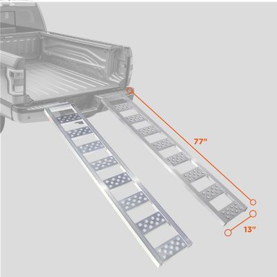 Image showing  1250 lb. Straight Aluminum Ramp 77 x 13in.