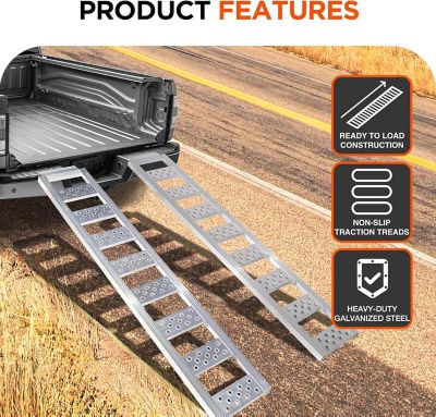 Image showing  1250 lb. Straight Aluminum Ramp 77 x 13in.