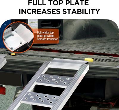 Image showing 5 th Rockland 1250 lb. Straight Aluminum Ramp 77 x 13in.