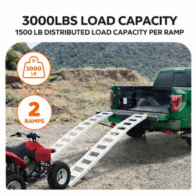 Image showing  3000 lb. Arched Aluinum Ramp 90 in. x 12 in.