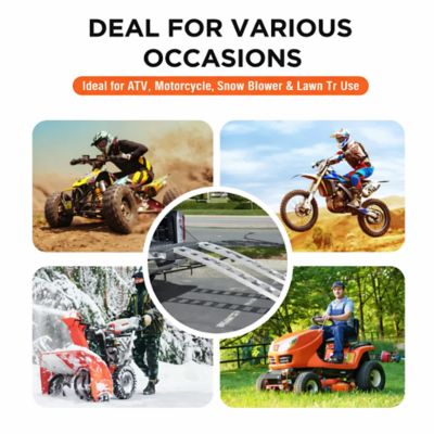 Image showing 5 th Rockland 3000 lb. Arched Aluinum Ramp 90 x 12in.