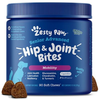 Image showing 6 th Zesty Paws Senior Advanced Hip & Joint Bites, Chicken, 90ct