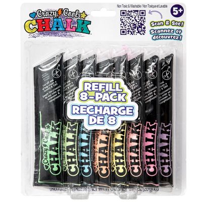 ALEX Crazy Cool Chalk - Refill 8 Pack - 8 Different Color Chalk Packs, Ages 5 Plus