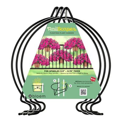 Bloem RailScapes 0.5-0.75 in. - 3 Pack - Floating Railing Planter Holder