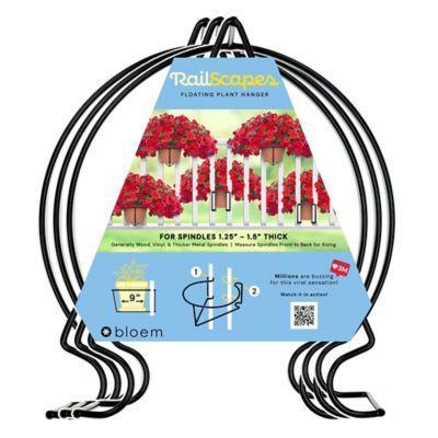 Bloem RailScapes 1.25-1.5 in. - 3 Pack - Floating Railing Planter Holder
