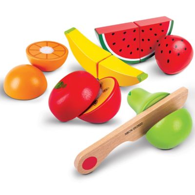 Hape Fruit Set - 7 pc., Wooden Food Play Set, Kids Age 3 Plus