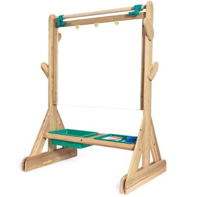 Hape Outdoor Art Easel - Wooden Double-Sided Easel, Kids Age 3 Plus
