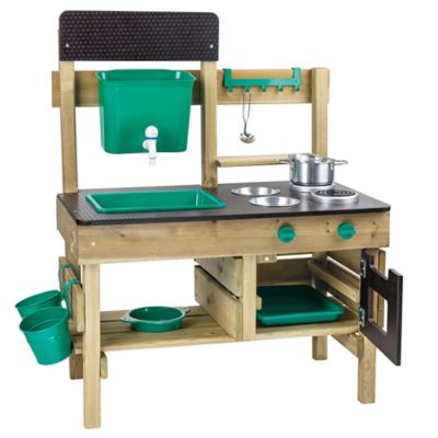 Hape Nature Fun Outdoor Mud Kitchen - Wooden Playset, Kids Ages 3 Plus