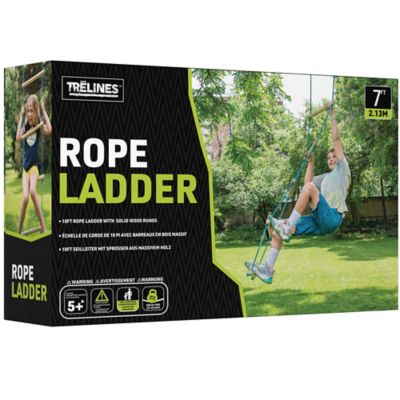 Hape Treslines Climbing Rope Ladder 7 ft. - Hang From A Tree Or Treslines Lines