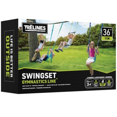 Hape Treslines Swingset Gymnastics Kit 36 ft. - Gym Rings, Trapeze Bar