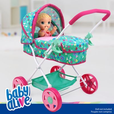Image showing 2 th Baby Alive Travel N' Feed Set - 7 pc. - Green, Pink, Hearts, Ages 3 Plus