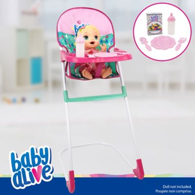 Image showing 3 th Baby Alive Travel N' Feed Set - 7 pc. - Green, Pink, Hearts, Ages 3 Plus