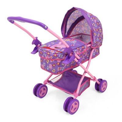Peppa Pig Doll Pram - Purple, Pink, Flowers, Ages 3 Plus