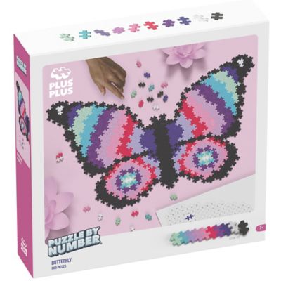 Plus-Plus Puzzle by Number - Butterfly - 800 Piece, Kids Ages 7 Plus