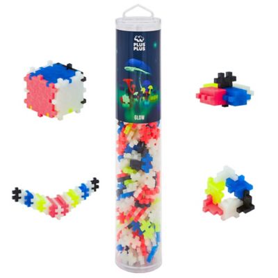 Plus-Plus Open Play Tube - Glow-In-The-Dark Mix - 240 Pieces, Activity Kids Age 5 Plus