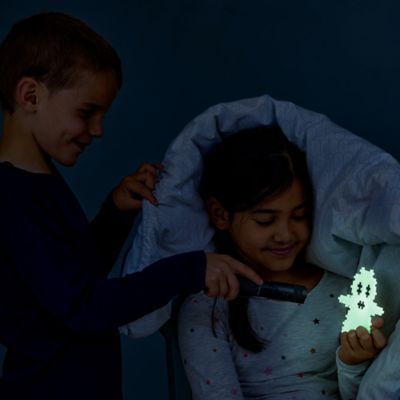 Image showing 8 th Plus-Plus Open Play Tube - Glow-In-The-Dark Mix - 240 Pieces, Activity Kids Age 5 Plus