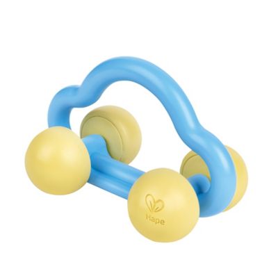 Hape Rattle & Roll Toy Car - Blue & Yellow, Ages 0mo Plus