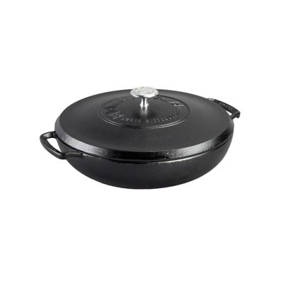 Lodge Cast Iron Blacklock Triple Seasoned 4 qt. Braiser with Lid