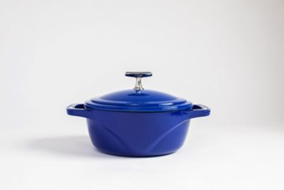 Lodge Cast Iron USA Enamel Dutch Oven, 3 qt. Smooth Sailing (Blue)