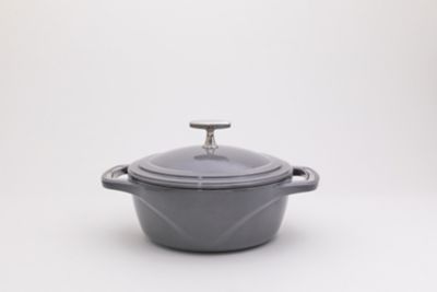 Lodge Cast Iron USA Enamel Dutch Oven, 3 qt. Moonstruck (Gray)