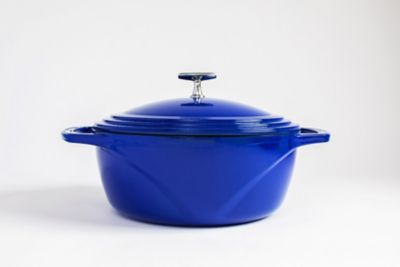 Lodge Cast Iron USA Enamel Dutch Oven, 7 qt. Smooth Sailing (Blue)