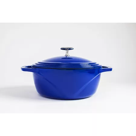 Lodge Cast Iron USA Enamel Dutch Oven 7 qt Smooth navigation (blue) Dutch Ovens