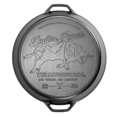 Lodge Cast Iron Lodge Yellowstone 17 in. Seasoned Cast Iron 'So Wild, So Angry' Dual Handle Pan