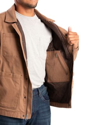 Image showing  Men's Vintage Washed Duck Quilt-Lined Chore Coat