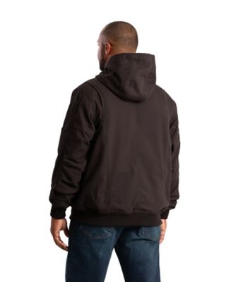 Image showing  Men's Flannel-Lined Duck Hooded Jacket