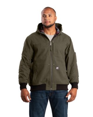 Image showing  Men's Flannel-Lined Duck Hooded Jacket