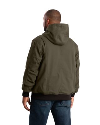 Image showing  Men's Flannel-Lined Duck Hooded Jacket
