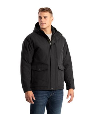 Berne Men's Quilt-Lined Micro-Duck Hooded Jacket, 3XL,Black at Tractor ...