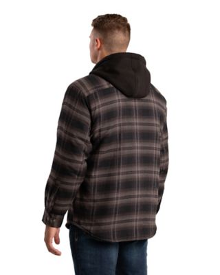 Image showing 1 th Berne Men's Heartland Flannel Hooded Shirt Jacket