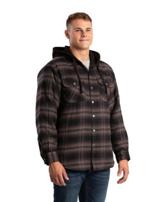 Berne Men's Heartland Flannel Hooded Shirt Jacket
