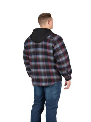 Image showing 1 th Berne Men's Heartland Flannel Hooded Shirt Jacket