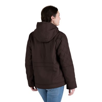 Image showing 1 th Berne Women's Sherpa-Lined Twill Hooded Jacket