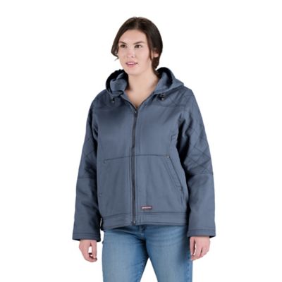Berne Women's Sherpa-Lined Twill Hooded Jacket