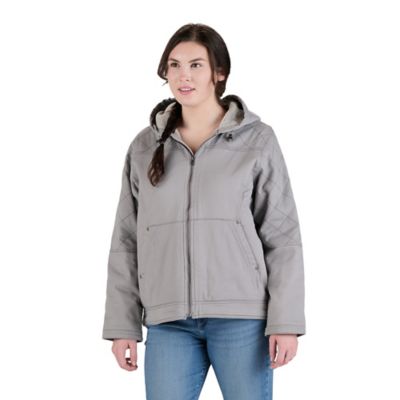 Berne Women's Sherpa-Lined Twill Hooded Jacket