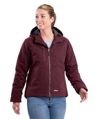 Berne Women's Heathered Duck Hooded Insulated Jacket