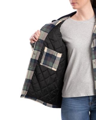 Image showing 2 th Berne Women's Quilt-Lined Flannel Hooded Shirt Jacket