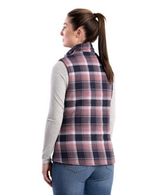 Image showing 1 th Berne Women's Quilt-Lined Flannel Vest