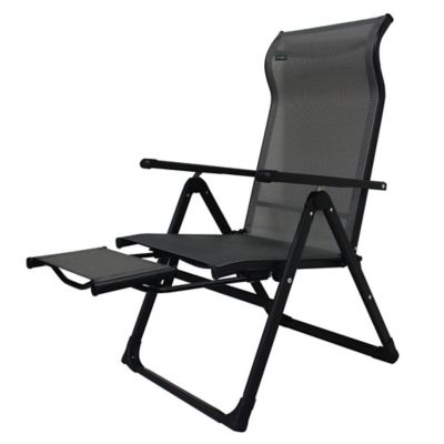 Caravan Sports Ergo Patio Folding Chair, Flip Out Footrest, 300 lb. Capacity, 7 Recline Positions