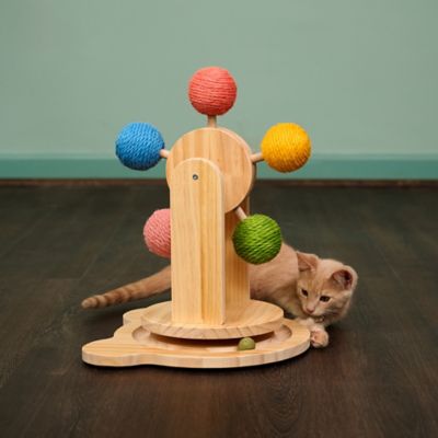 Image showing  The Complete Interactive Play Center Pinewood Ferris Wheel Cat Toy
