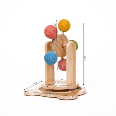 Image showing  The Complete Interactive Play Center Pinewood Ferris Wheel Cat Toy